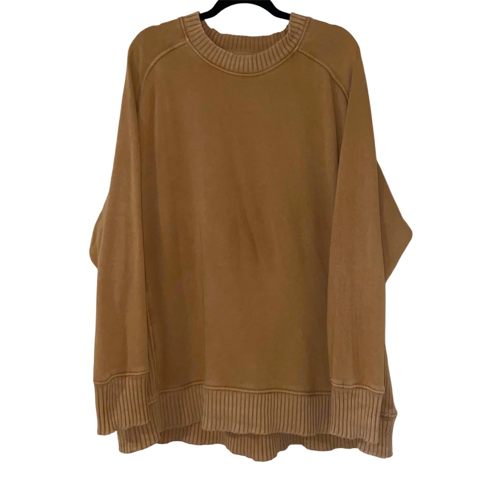 Aerie American Eagle Women’s Large Brown Down to Earth Crewneck Sweatshirt